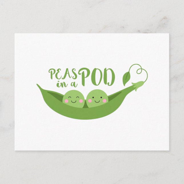 Cartão Postal Ervilhas Num Pod (Frente)