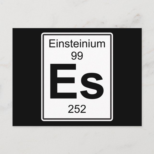 Cartão Postal Es - Einsteinium (Frente)