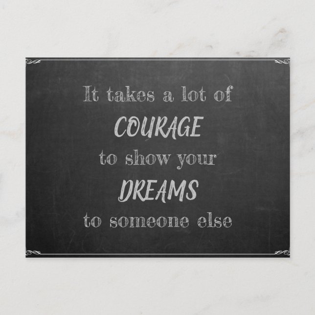 Cartão Postal Es erfordert Mut (Frente)