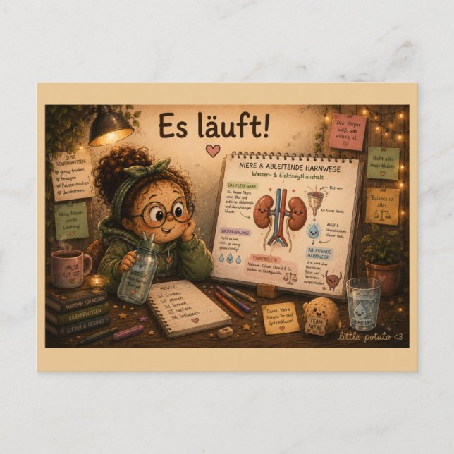 Cartão Postal Es läuft! (Frente)