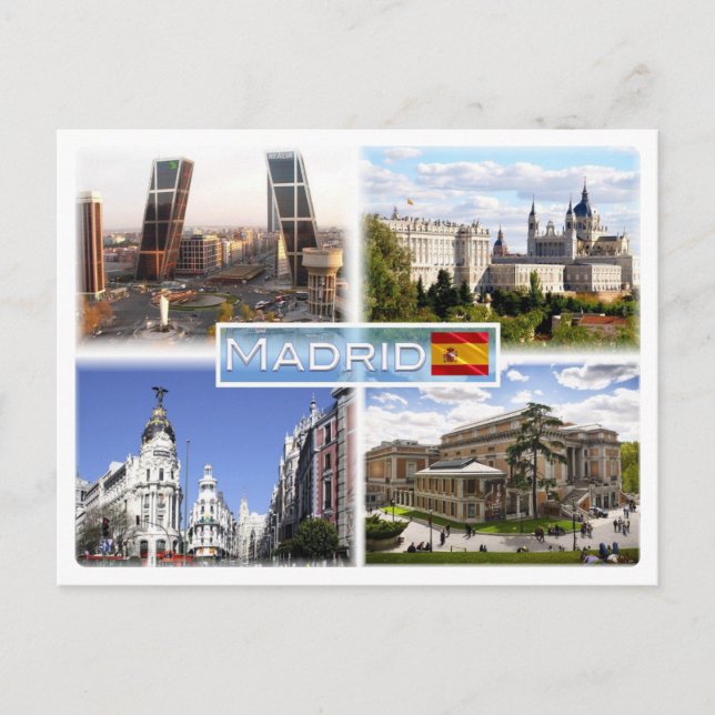 Cartão Postal ES Madrid - Puerta de Europa - praza de Castilla - (Frente)