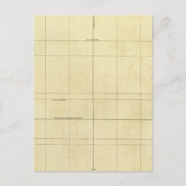 Cartão Postal Esboço do mapa do mundo (Frente)