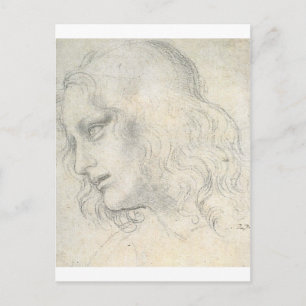 Cartão Postal esboço para a última ceia de Leonardo da Vinci.