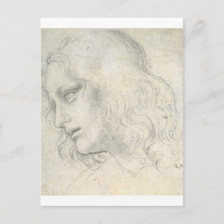 Cartão Postal esboço para a última ceia de Leonardo da Vinci.