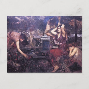 Cartão Postal Esboço para Flora & the Zephyrs de John Waterhouse