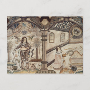 Cartão Postal Esboço que retrata Charles I e Charles II