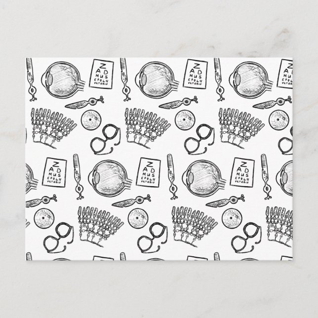 Cartão Postal Esboços de Oftalmologia (Frente)