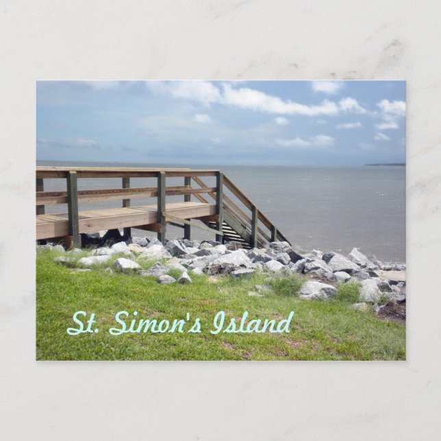 Cartão Postal Escada de Madeira para Baixo no Cartão-Postal de Á (Frente)