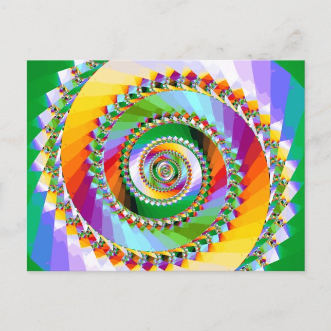 Cartão Postal Escadaria de Sonhos Fantasia Fractal (Frente)