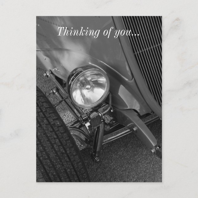 Cartão Postal Escala de Cinza de Roadster de 1930 (Frente)