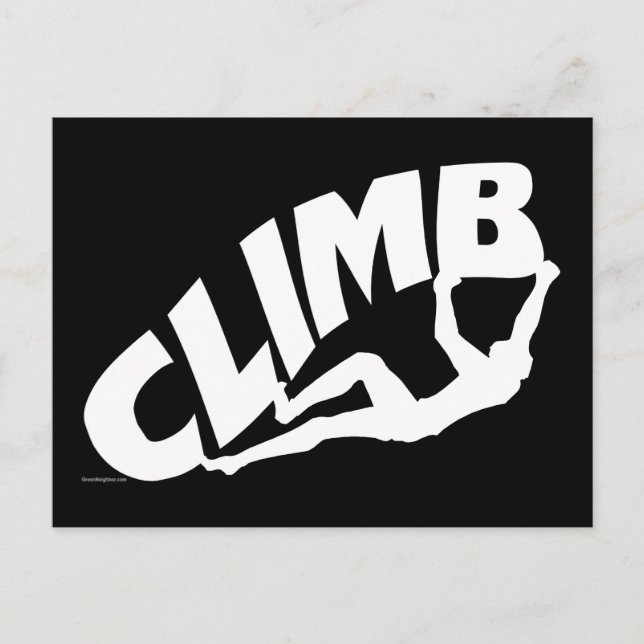 Cartão Postal Escalada de Rocha Bouldering (Frente)