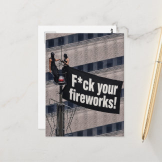 Cartão Postal Escaladores de Torre F*da Seus Fogos de Artifício