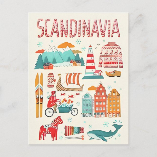 Cartão Postal Escândalo da viagens vintage de Estocolmo (Frente)