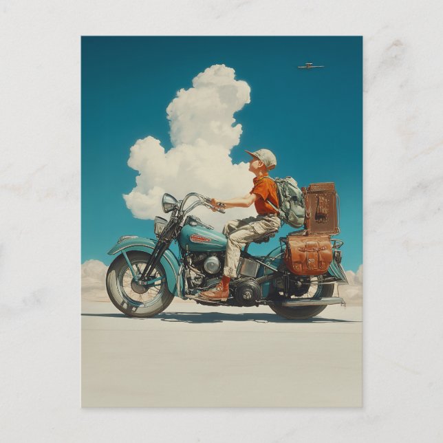 Cartão Postal Escape de Aventura de Corrida Desertada (Frente)