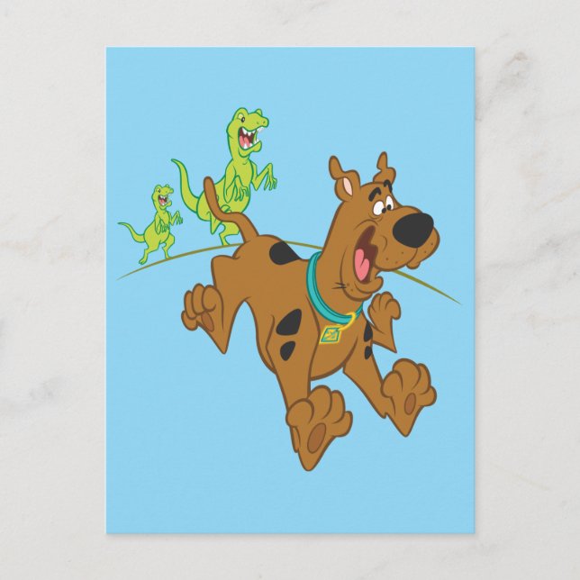 Cartão Postal Escape do dinossauro Scooby-Doo (Frente)