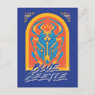 Cartão Postal Escaravelho Blue Beetle Gráfico Talavera