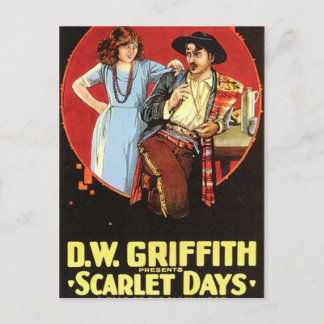 Cartão Postal Escarlate do cartaz cinematográfico dos dias