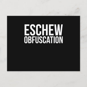 Cartão Postal Eschew Obfuscação