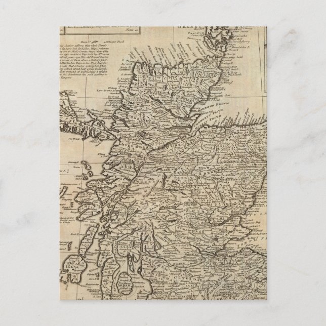 Cartão Postal Escócia e Grã-Bretanha Norte (Frente)