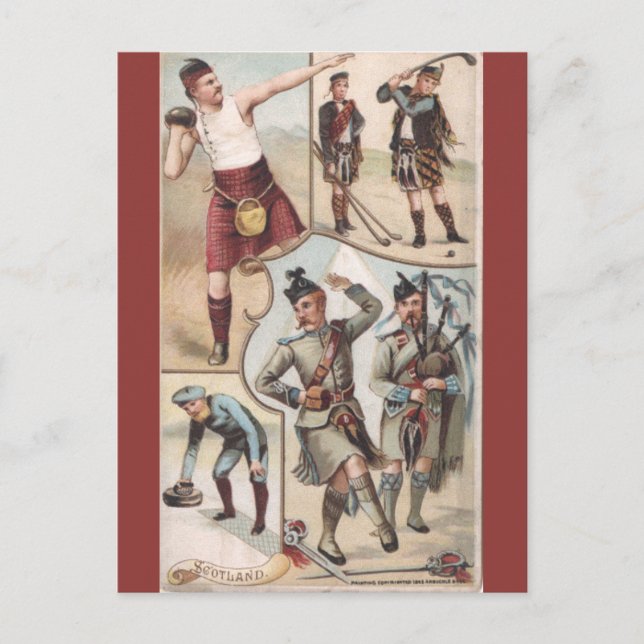 Cartão Postal Escócia Vintage (Frente)