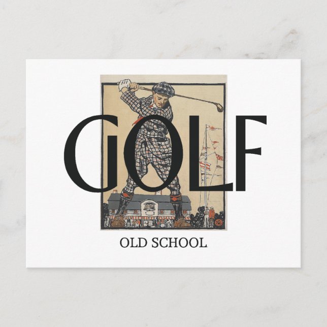 Cartão Postal Escola Antiga de Golfe de TOP (Frente)