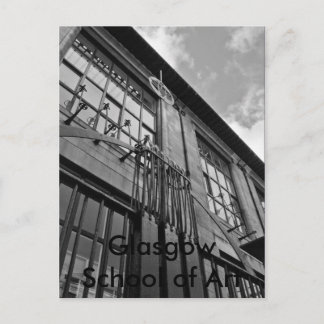 Cartão Postal Escola de Arte16x12bw, Glasgow School of Art