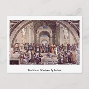 Cartão Postal Escola De Atenas De Raffael