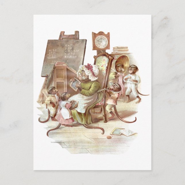 Cartão Postal Escola de Macacos (Frente)