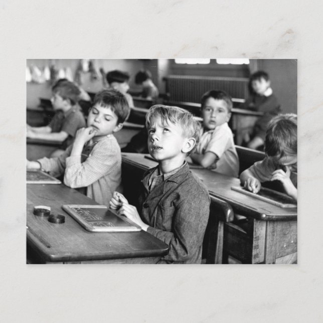 Cartão Postal Escola Paris - 1956 - Robert Doisneau (Frente)