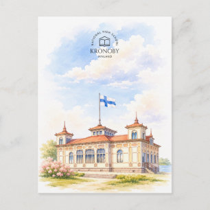 Cartão Postal Escola Secundária Nacional, Kronoby, Finlândia V