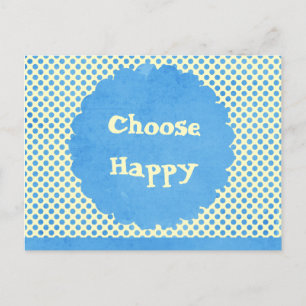 Cartão Postal Escolha Afirmação Feliz