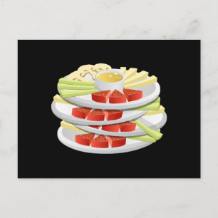 Cartão Postal Escolha de comida com defeito crudités