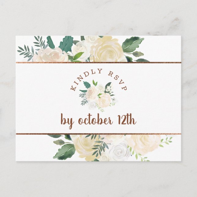 Cartão Postal Escolha de Refeição Rústica de Fazenda Fresca RSVP (Frente)