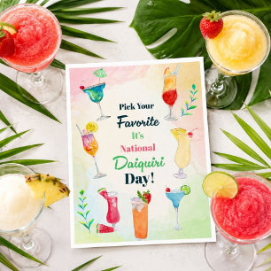 Cartão Postal Escolha o seu Dia Nacional do Daiquiri Favorito 19