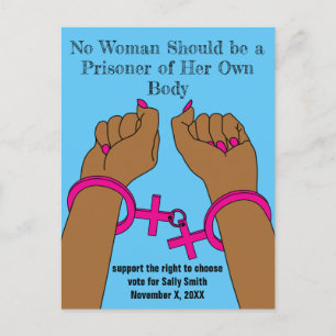Cartão Postal Escolha Pró - Saia da Pele Escura de Autonomia Vot