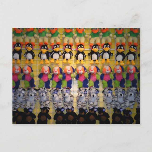 Cartão Postal Escolha um Prêmio Plush Toys Rehoboth Beach Boardw (Frente)