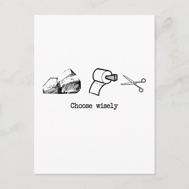 Cartão Postal Escolher de forma inteligente (Frente)