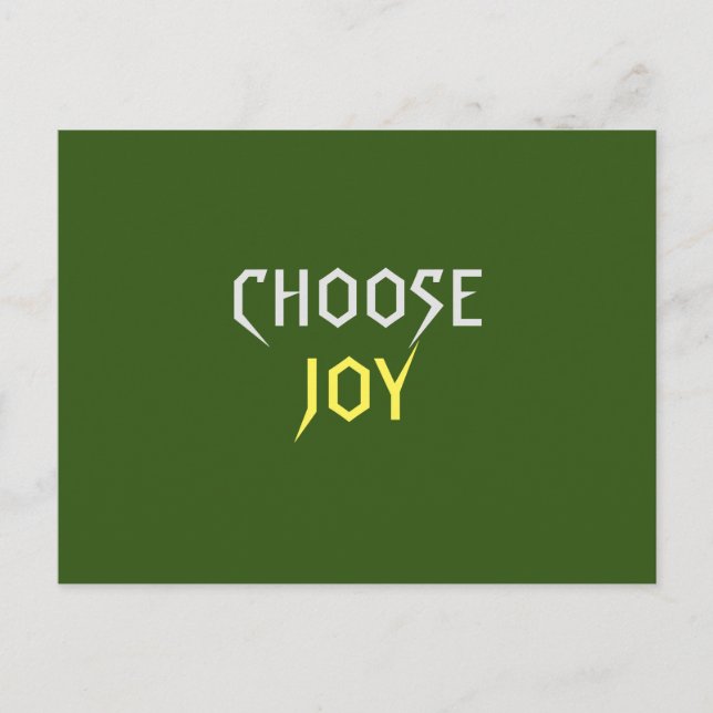 Cartão Postal Escolher Joy (Frente)