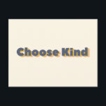 Cartão Postal Escolher tipografia 3D tipo Bold Inspiron Azul<br><div class="desc">Um design de tipografia 3D divertido e ousado com as palavras Escolher tipo em azul Marinho.</div>