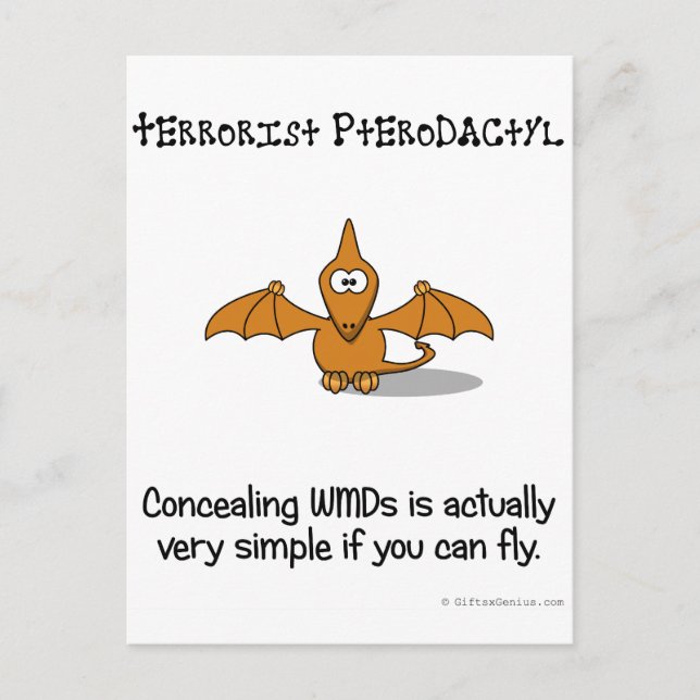 Cartão Postal Esconder armas de destruição maciça não é duro (Frente)