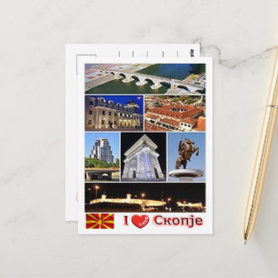 Cartão Postal Escópia - Macedônia - Eu Amo -
