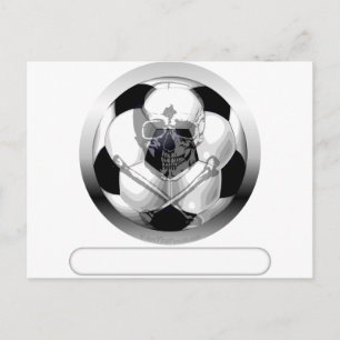 Cartão Postal Escória de futebol - Caveira e Crossbones