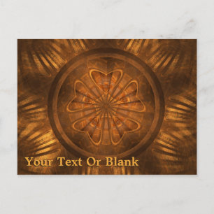 Cartão Postal Escória De Madeira Fractal