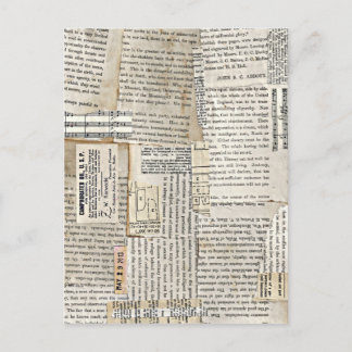Cartão Postal Escórias de Papel Vintage - Vertical