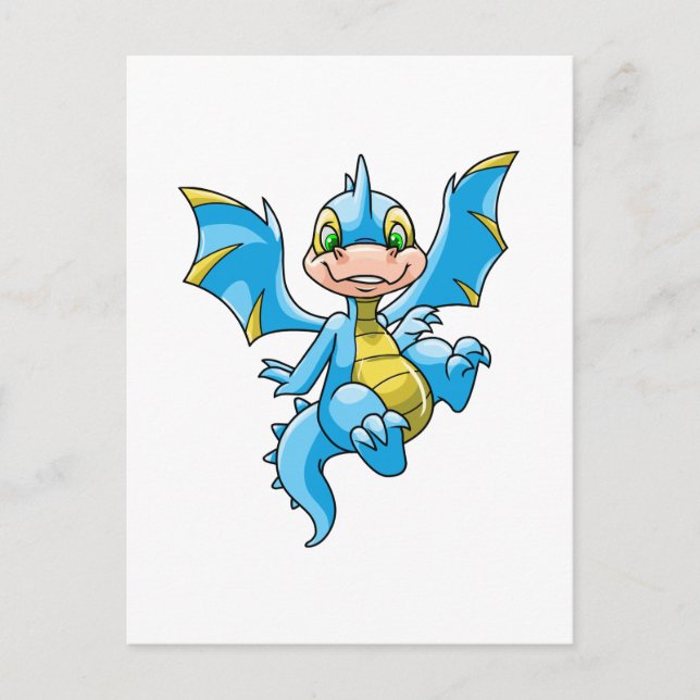 Cartão Postal Escorpião azul curioso (Frente)