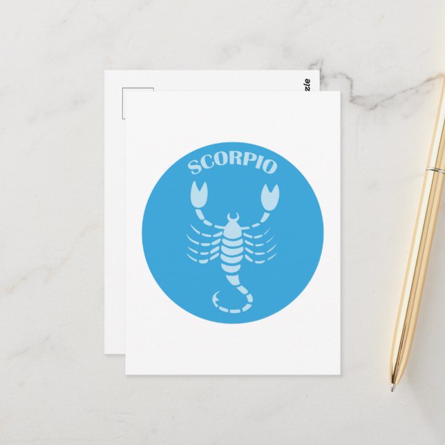 Cartão Postal Escorpião, Signo do Zodíaco, Horóscopo, Astrologia (Frente/Verso In Situ)