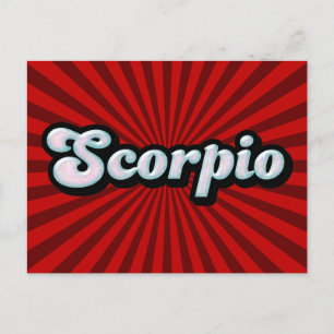 Cartão Postal Escorpião Zodiac Retroativo
