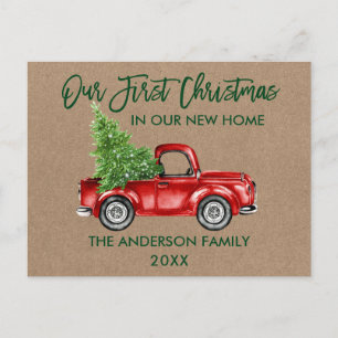 Cartão Postal Escoteiro de Pincel Primeiro Natal Novo Caminhão 