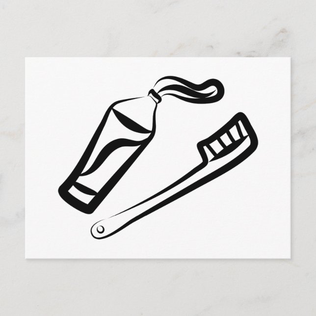Cartão Postal Escova de dentes e Colar (Frente)