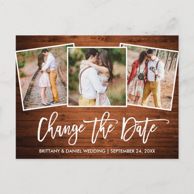 Cartão Postal Escova-Escova Alterar A Data Nova Data Foto 3 (Frente)